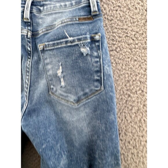 KanCan High-Waisted Distressed Skinny Jeans With Button Fly Size 24 - Picture 8 of 11
